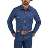 Camisa Masculina Wrangler Authentic Cowboy Cut Work Western