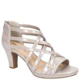 Sandália Feminina Easy Street Bee Com Salto De 6 Cm, Iridescente Natural