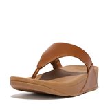 Sandálias Fitflop Lulu Leather Toepost Light Bronzeado Tamanho 10