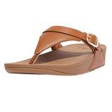 Sandálias Fitflop Lulu Arch Support De Couro Castanho Claro Para Mulheres