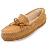 Chinelos Minnetonka Hardsole, Bronzeados, Forrados Por Pilhas, Para Mulheres, Tamanho 7