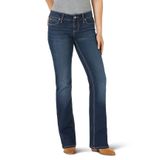 Calça Feminina Jeans Wrangler, Retrô, Masculina, Cintura Média, Perna Larga