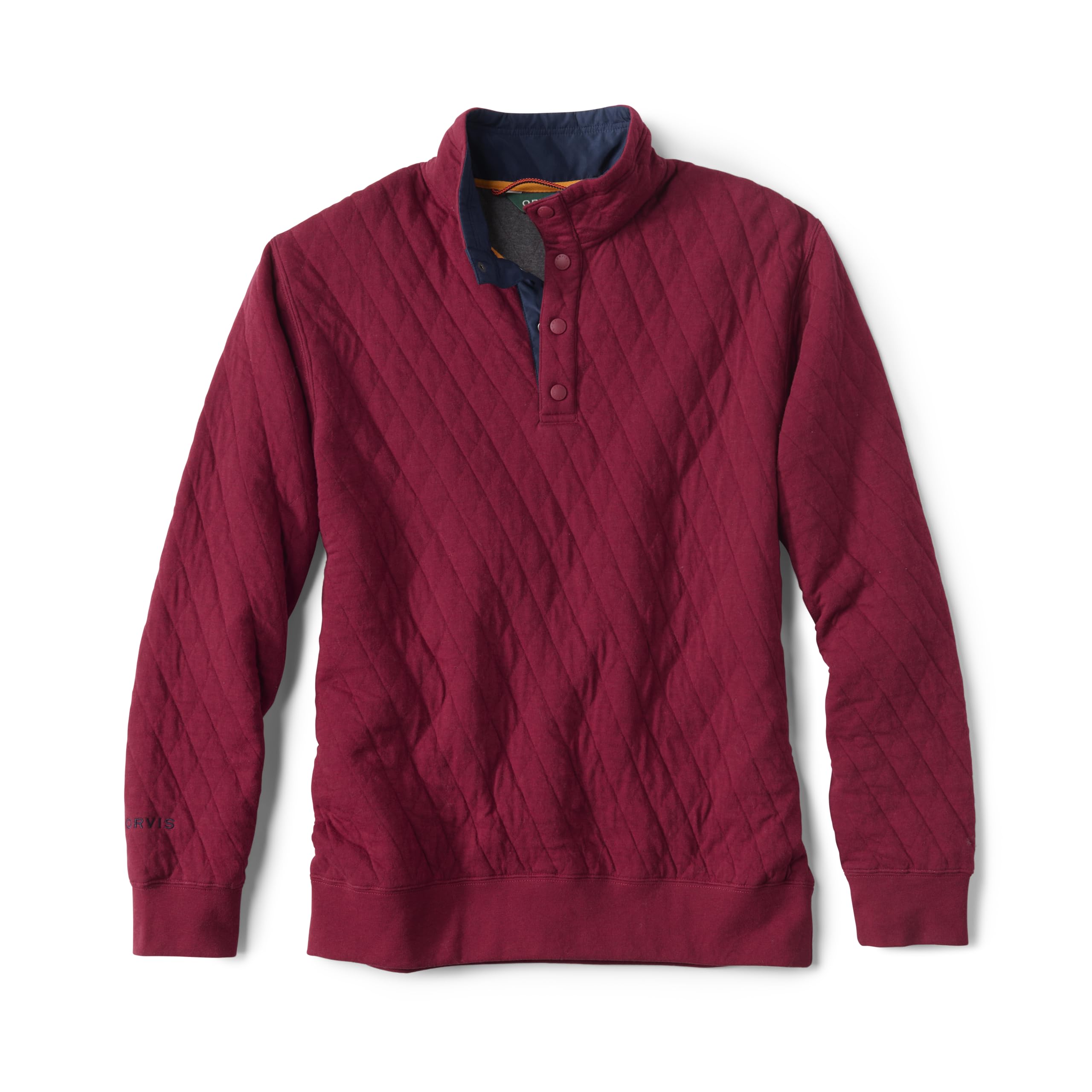 Moletom Orvis Acolchoado Snap Para Homens Vermelho - Gg