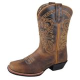 Bota De Cowboy Smoky Shelby 9 Feminina Em Couro Marrom Encerado
