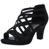 Sandália Feminina Easy Street Bee Heeled Black Glitter 6.5 Narrow