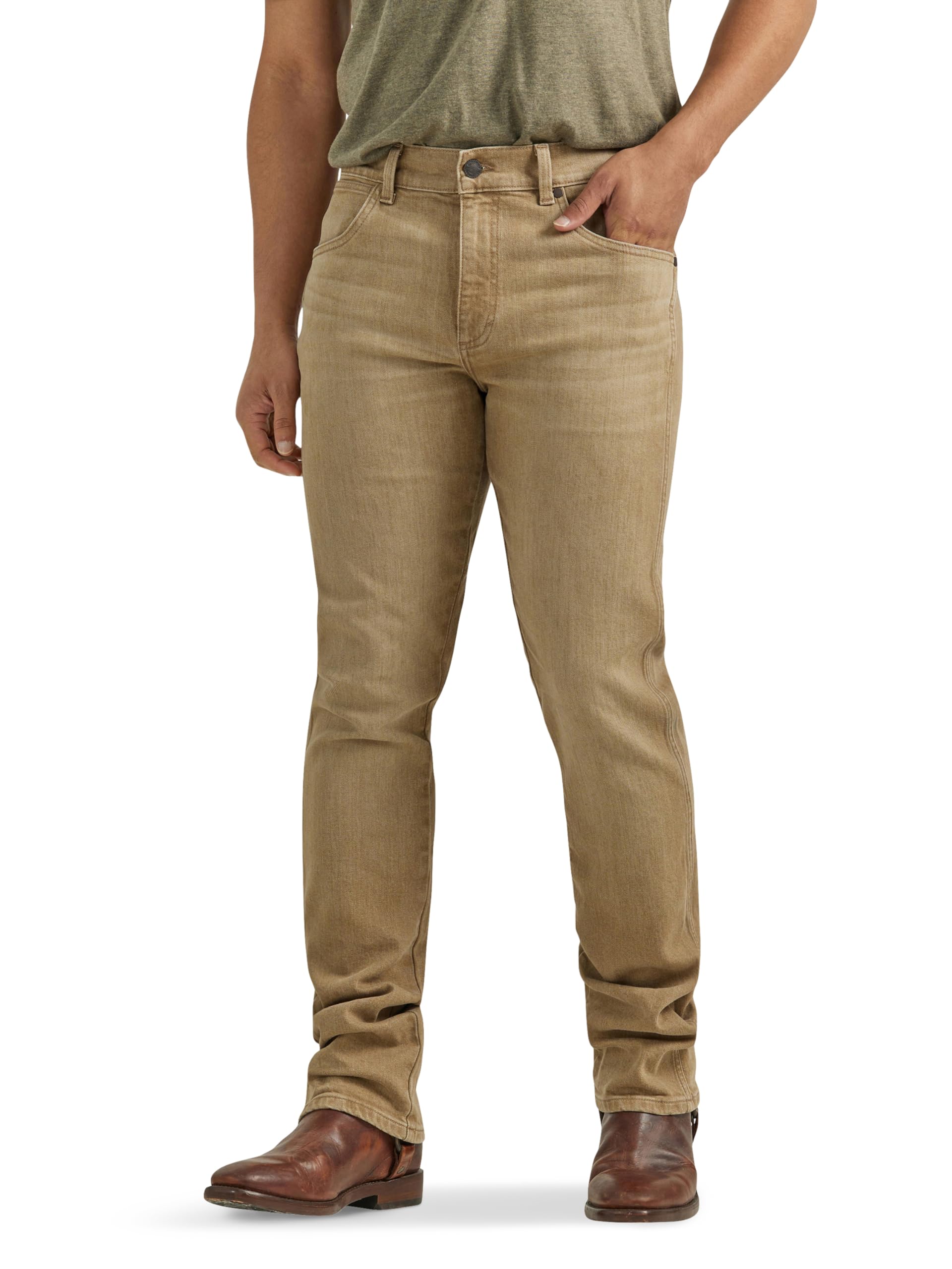 Sela Masculina Jean Wrangler, Retrô, Slim Fit, Para Pernas Retas