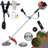 Roçadeira À Gasolina Anmax Cg430p-tb 43cc 2hp 9.000rpm Motor 2t Com Lâmina 2 Pontas + Lâmina 40 Dentes Vídea + Escova De Aço + Carretel De Nylo