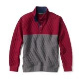 Moletom Orvis Acolchoado Snap Para Homens Vermelho Mesclado/ardósia Escura