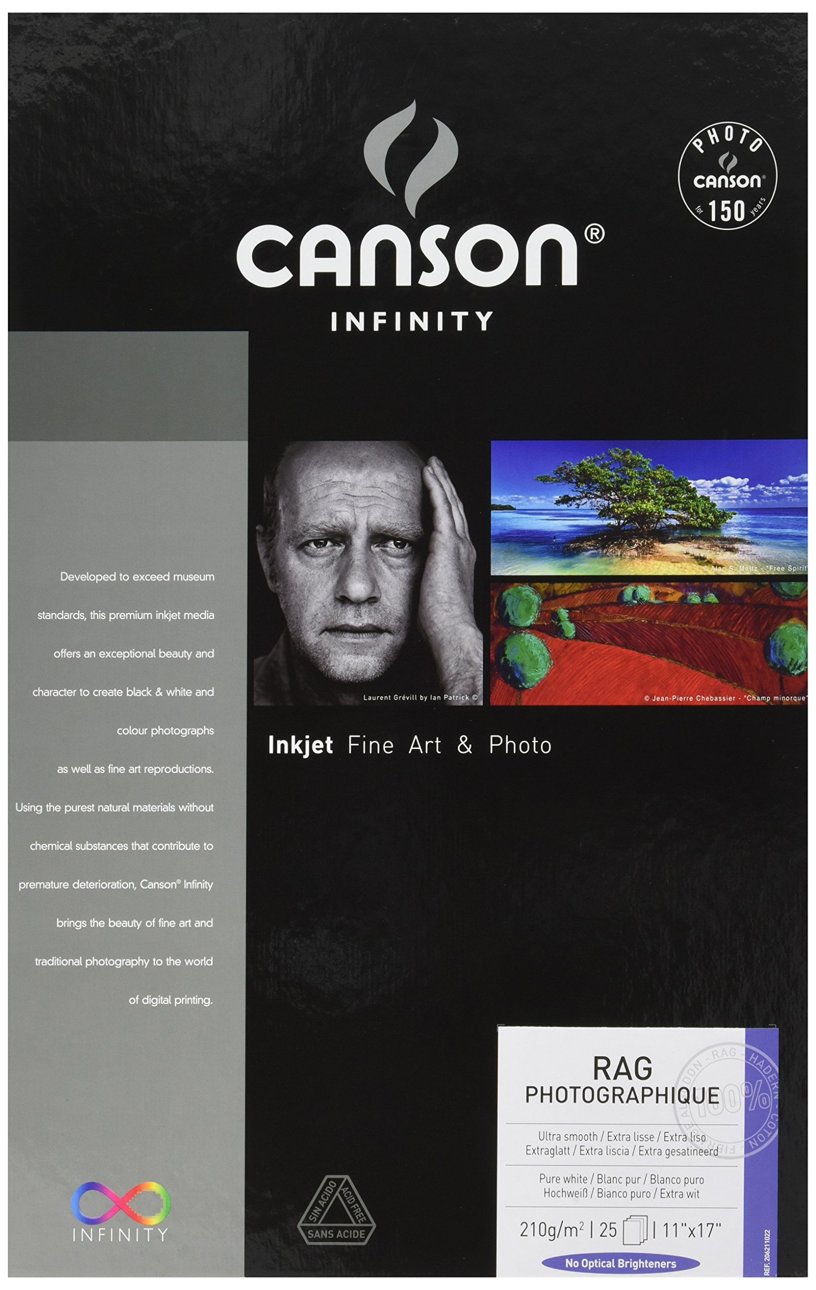 Papel De Belas Artes Canson Infinity Rag Photographique 210g 25 Folhas