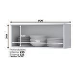 Armário De Cozinha Henn Americana 1 Porta Basculante 80 Cm C354-05