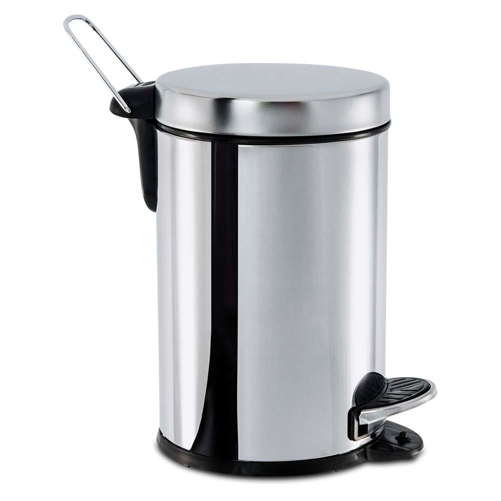 Lixeira inox c/pedal e balde 3 lts Cód.7749 Menor preço em Lixeira inox c/pedal e balde 3 lts Cód.7749