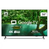 Smart Tv Philips 50 4k Google Tv Comando De Voz Dolby Vision Atmos Vrr/allm Bluetooth 50pug7408