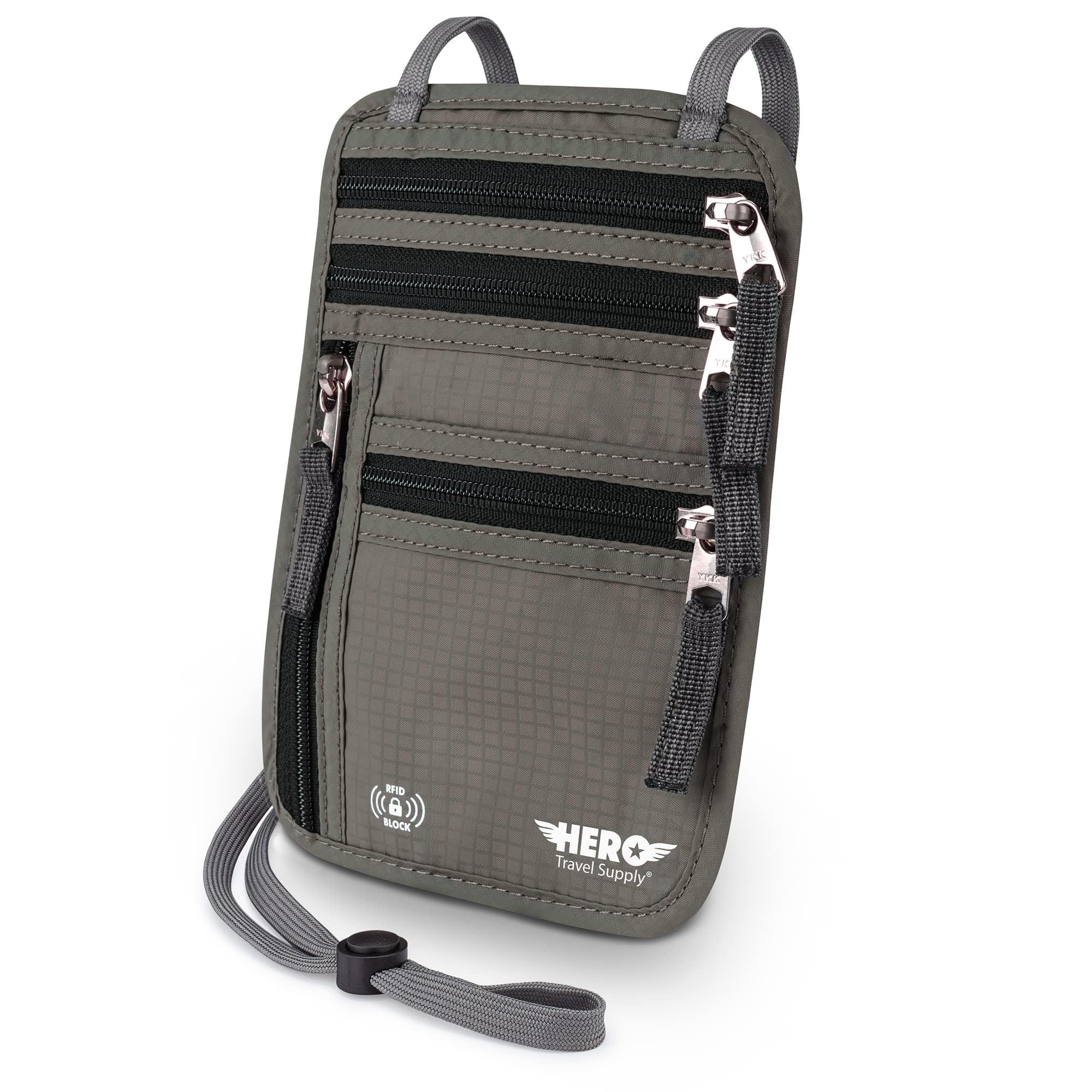 Porta-passaportes Com Bloqueio De Rfid Para Carteira De Pescoço Hero Travel