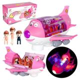 Brinquedo Interativo Rosa Infantil Feminino Avião Educativo