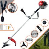 Roçadeira Aparador De Grama À Gasolina Cg430p-tb 43cc 2hp Com Carretel E Faca 2 Pontas + Extra Faca 3 Pontas, Faca 40 Dentes E Disco Escova De Aço