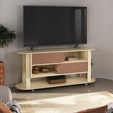Rack Para Tv Até 65 Polegadas 150cm Com Rodízios 2 Portas Multimóveis Cr45326 Naturale/terracota