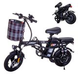 Bicicleta Eletrica Dobravel Wehawk Basket 350w Bat 48v 10ah Black