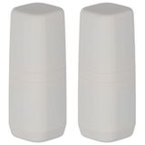 2x Porta Escova De Dente Banheiro Viagem Ou Aura Bege