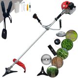 Roçadeira Anmax Cg430p Tb À Gasolina 2t 43cc 9.000rpm 2hp Com Kit 3 Lâminas De Corte, Carretel De Nylon E Escova De Aço Circular 38 Cerdas