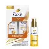 Kit Dove Nutrição Shampoo 350ml + Condicionador 175ml + Óleo E Sérum Bond Intense Repair 110ml