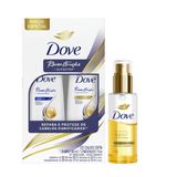Kit Dove Reconstrução E Queratina Shampoo 350ml + Condicionador 175ml + Óleo E Sérum Bond Intense Repair 110ml