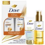 Kit Dove Nutrição Shampoo + Condicionador + Óleo E Sérum + Leave In Bond Intense Repair