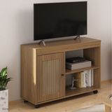 Rack Para Tv Até 42 Polegadas 1 Porta Com Rodízios Sampa Artely
