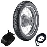 Kit Pneu Ybr 125 Factor 90/90-18 Tr300 Vipal + Cinta + Câmara