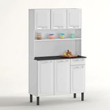 Kit Cozinha Rose Compacta Itatiaia Em Aço 6 Portas 1 Gaveta Branca I3g1-105