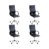 Cadeira De Escritório Esteirinha Giratória Ergonômica Alta - Preto - 4