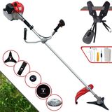 Roçadeira Anmax Cg430p-tb À Gasolina 43cc 2hp 5 Em 1 Com Carretel Nylon + Lâmina 2 Pontas + Lâmina 3 Pontas + Lâmina 80 Dentes + Escova 38 Cerda