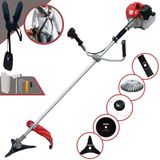 Roçadeira Anmax Cg430-p À Gasolina 43cc 2hp 9.000rpm Multifuncional Com Carretel + Faca 2 Pontas E 3 Pontas + Faca 80 Dentes + Escova Rotativa