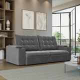 Sofá 3 Lugares Retrátil Reclinável 230cm Sued El Dorado Flash Estofados