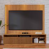 Estante Home Ripada Para Tv Até 75 Polegadas Com Led 2 Portas De Correr Jordão Colibri