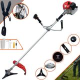 Roçadeira Aparador De Grama À Gasolina Anmax Cg430p-tb 43cc 2hp 9.000rpm + Lâmina 3 Pontas + Lâmina 80 Dentes + Escova De Aço 38 Cerdas