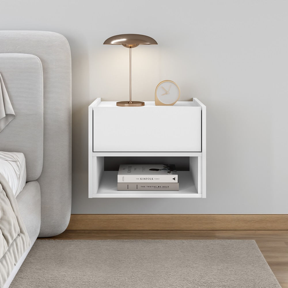 Mesa De Cabeceira Suspensa 1 Gaveta Florença Casa D