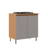 Balcão Para Cooktop 4 Bocas 2 Portas Em Mdf Florença Móveis Sul