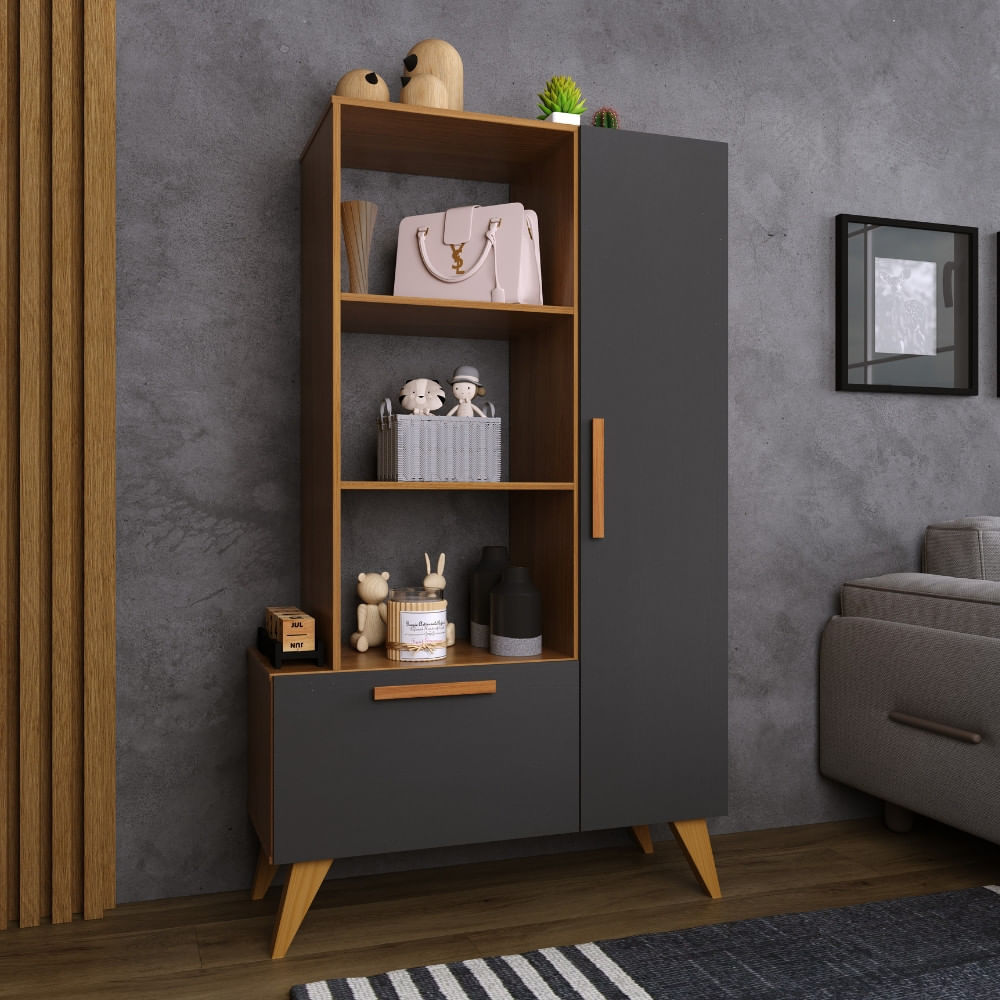 Estante Multiuso 1 Porta 1 Gaveta Versatil Indekes