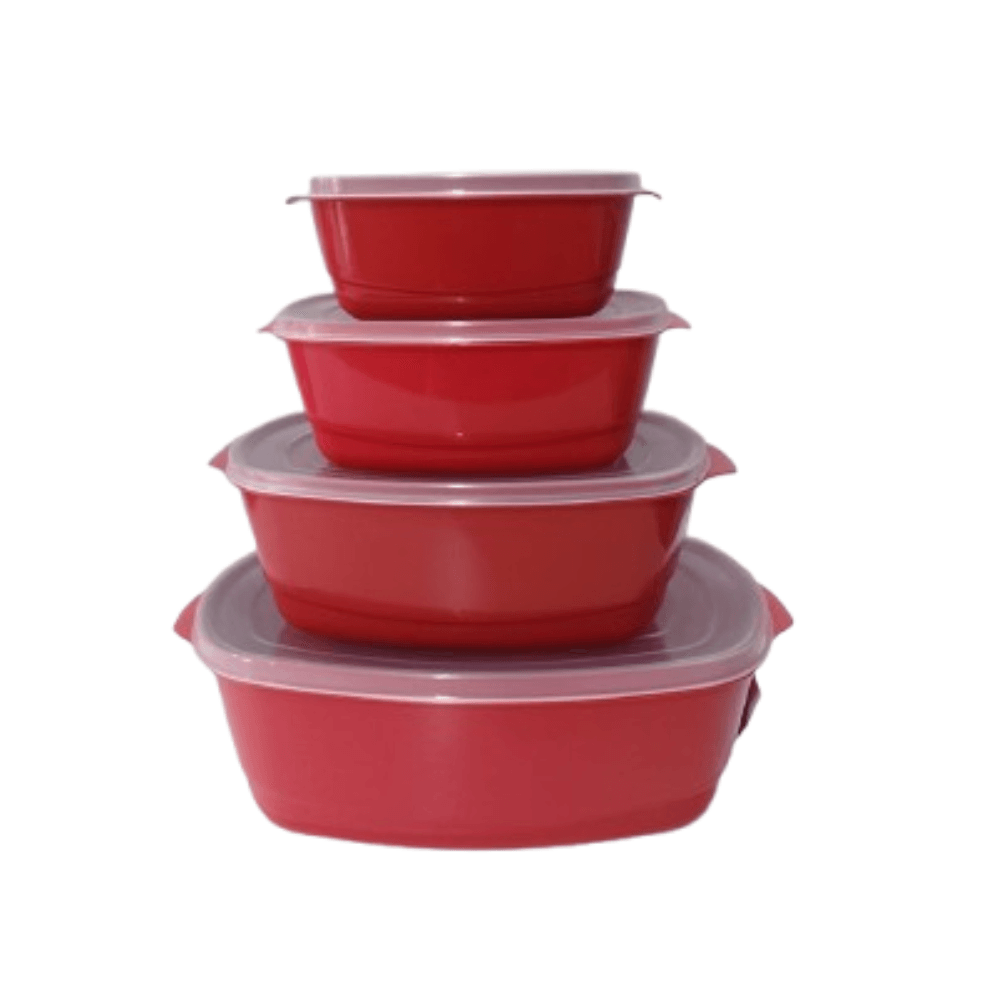 Jogo De Potes Multi Uso Retangular 4 Peças