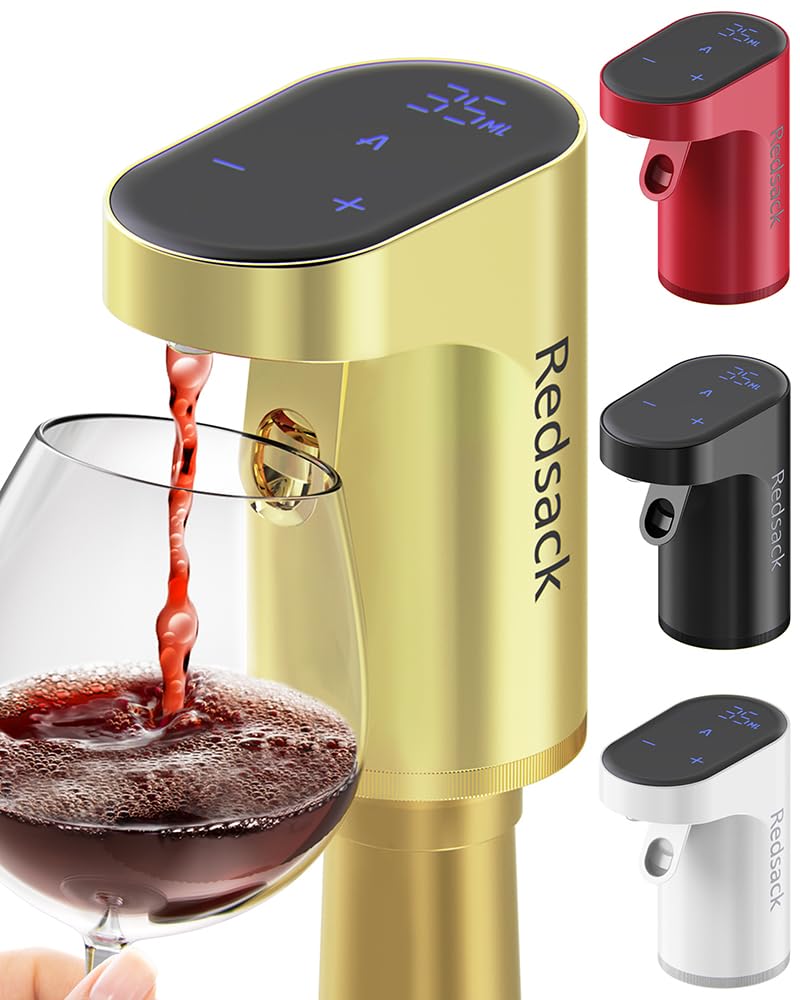 Decantador De Vinho E Aerador E Dispensador Redsack Electric Gold