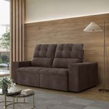Sofá 3 Lugares Retrátil Reclinável 180cm Suede Roma Flash