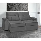 Sofá 3 Lugares Retrátil Reclinável 230cm Veludo Chile Estofados Maciel