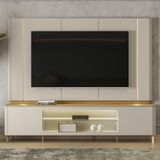 Rack Com Painel Para Tv Até 75 Polegadas Com Led 2 Portas Com Pés Santorini Linea Brasil