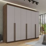 Guarda-roupa Casal 6 Portas 8 Gavetas Florianópolis 100% Mdf New Canion/off White
