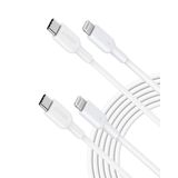 Cabo Usb C Para Lightning Anker Powerline Ii, Pacote Com 2 Pés, Branco