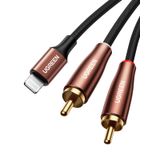 Cabo De Áudio Ugreen Lightning Para Rca Mfi Certificado Para Iphone