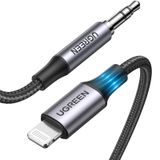 Cabo Auxiliar Ugreen Para Iphone Lightning De 3,5 Mm Mfi 1,8 M