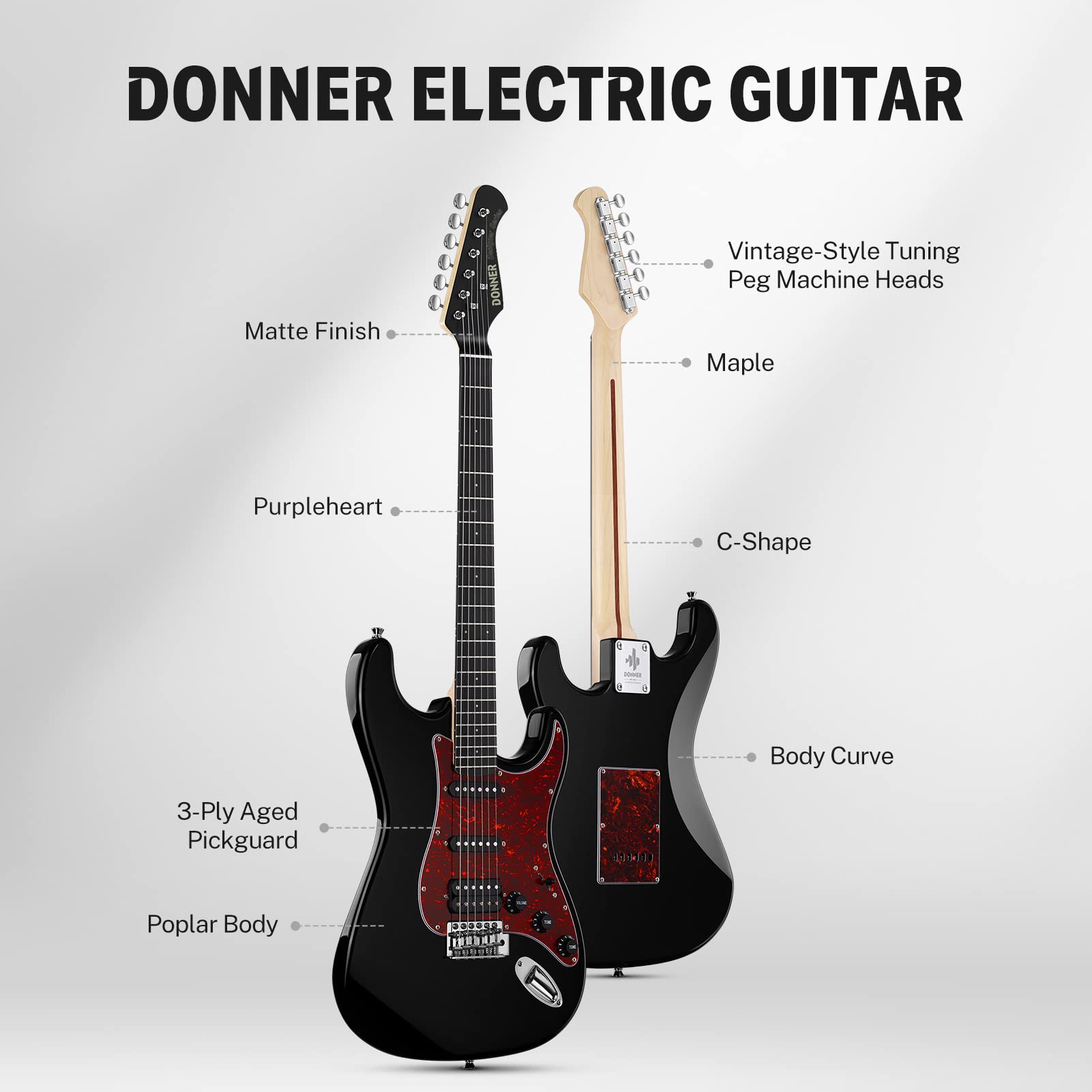 Guitarra Elétrica Donner Designer Series Dst-200 Void Black