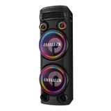 Caixa De Som Torre Aiwa 2300w 2woofers10" Bluetooth Rgb Usb Preta Aws-t2w02 Bivolt