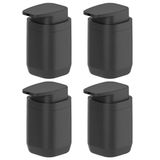 4x Dispenser Saboneteira Sabonete Liquido Ou Aura Preto